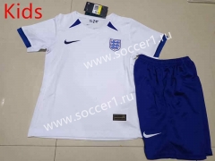 2023-2024 England Home White Kids/Youth Soccer Uniform-507