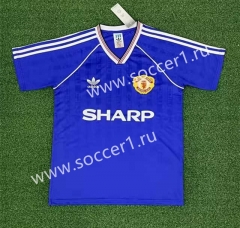 Retro Version 88-90 Manchester United Blue Thailand Soccer Jersey AAA-503