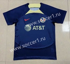 (S-3XL) 2023-2024 Club América Royal Blue Thailand Training Soccer Jersey AAA-818