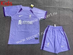 2023-2024 Liverpool Purple Kids/Youth Soccer Uniform-1506
