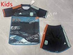 2023-2024 Argentina Away Blue&Black Kids/Youth Soccer Uniform-1506