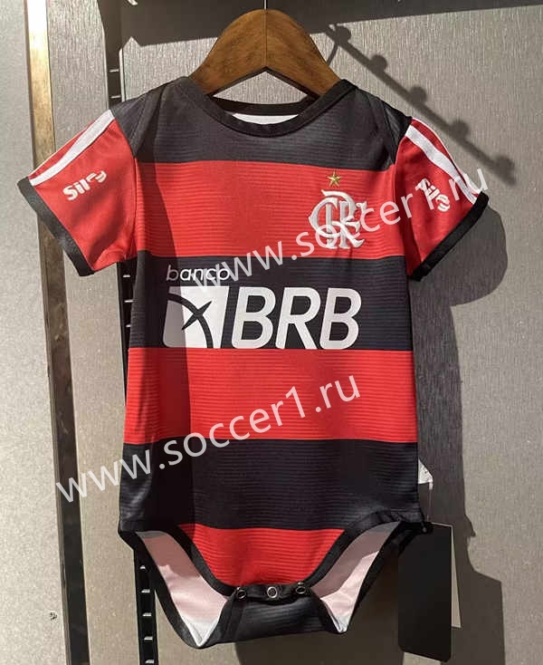 2023-2024 Flamengo Home Red and Black Baby Soccer Uniform,Flamengo