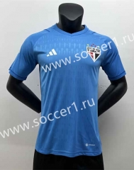 2023-2024 Sao Paulo Futebol Clube Goalkeeper Blue Thailand Soccer Jersey AAA-0009