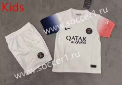 2023-2024 Paris SG Away White Kid/Youth Soccer Uniform-3454