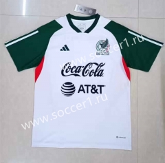 (S-4XL) 2023-2024 Mexico White Thailand Training Soccer Jersey AAA-9527