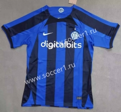 With Sponsor Version 2023-2024 Inter Milan Home Blue&Black Thailand Soccer Jersey AAA-0871