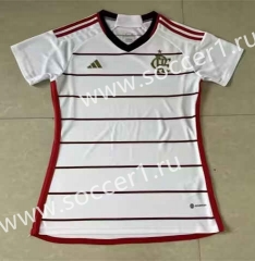 2023-2024 Flamengo Away White Women Thailand Soccer Jersey AAA-0009