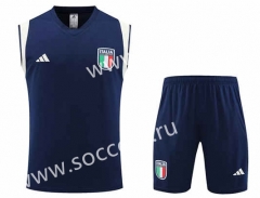 2023-2024 Italy Royal Blue Thailand Soccer Vest Uniform-4627