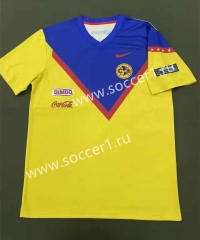 Retro Version 06 Club America Home Yellow Thailand Soccer Jersey AAA-912