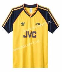 Retro Version 88-91 Arsenal Away Yellow Thailand Soccer Jersey AAA-7505