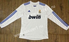 Retro Version 10-11 Real Madrid Home White LS Thailand Soccer Jersey AAA-6157