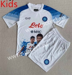 2023-2024 Champion Version Napoli NO.3 White Kids/Youth Soccer Uniform-AY
