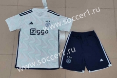 2023-2024 Ajax Away White Soccer Uniform-718