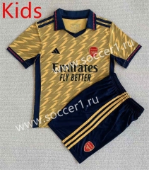 2023-2024 Concept Version Arsenal Yellow Kids/Youth Soccer Uniform-AY
