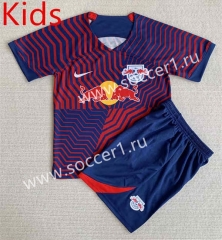 2023-2024 RB Leipzig Away Red&Blue Youth/Kids Soccer Uniform-AY