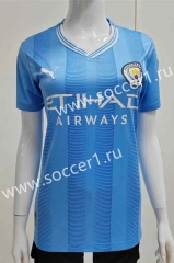2023-2024 Manchester City Home Blue Women Thailand Soccer Jersey AAA-708