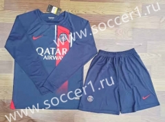 2023-2024 Paris SG Home Blue LS Soccer Uniform-709