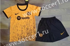 2023-2024 Barcelona Orange Soccer Uniform-709