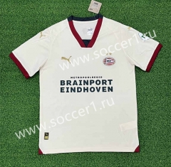 2023-2024 PSV Eindhoven Away Beige&White Thailand Soccer Jersey AAA-403