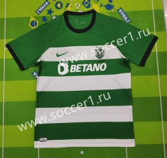 2023-2024 Sporting Clube de Portugal Home White and Green Thailand Soccer Jersey AAA-5303