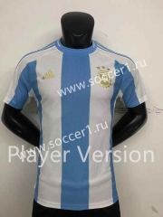 Player Version 2023-2024 Argentina Home White&Blue Thailand Soccer Jersey AAA-9926