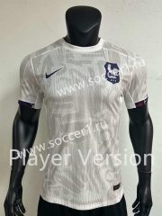 Player Version 2023-2024 France Away White Thailand Soccer Jersey AAA-1959