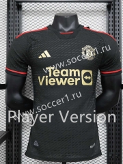 Player Version 2023-2024 Manchester United Black Thailand Soccer Jersey AAA-888
