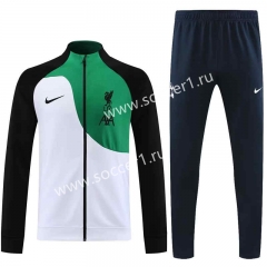 2023-2024 Liverpool White&Green Thailand Soccer Jacket Uniform-7411