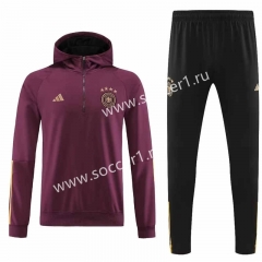 2023-2024 Bayern München Date Red Thailand Soccer Tracksuit With Hat-7411