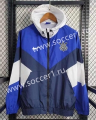 2023-2024 Corinthians Blue Thailand Trench Coats With Hat-GDP