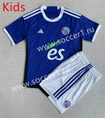 2023-2024 RC Strasbourg Home Blue Kids/Youth Soccer Uniform-AY