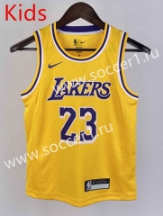 Los Angeles Lakers Yellow #23 Young Kids NBA Jersey-311
