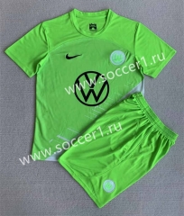 2023-2024 Wolfsburg Home Fluorescent Green Soccer Unifrom-AY