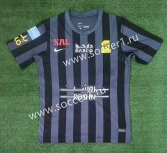 With Sponsor 2023-2024 Al Ittihad Saudi Away Black Thailand Soccer Jersey AAA-422