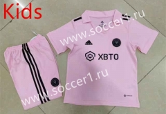 2023-2024 Inter Miami CF Home Pink Kids/Youth Soccer Uniform-507