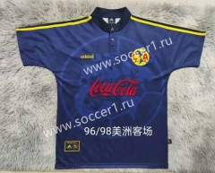 Retro Version 96-98 Club America Away Royal Blue Thailand Soccer Jersey AAA-422