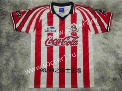 Retro Version 98-99 Deportivo Guadalajara Home Red&White Thailand Soccer Jersey AAA-9755