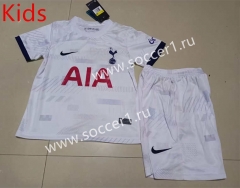 2023-2024 Tottenham Hotspur Home White Kids/Youth Soccer Uniform-507