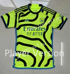 Player Version 2023-2024 Arsenal Away Fluorescent Green Thailand Soccer Jersey AAA-4691