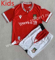 2023-2024 Wrexham FC Home Red Kid/Youth Soccer Uniform-AY