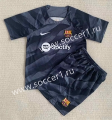 2023-2024 Barcelona Goalkeeper Gray&Black Soccer Uniform-AY