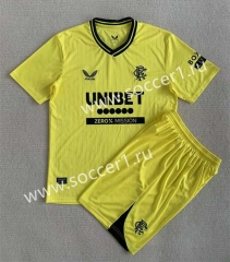 2023-2024 Rangers Goalkeeper Yellow Soccer Uniform-AY