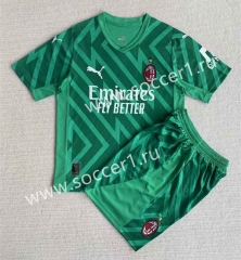2023-2024 AC Milan Goalkeeper Green Soccer Uniform-AY