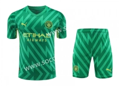 2023-2024 Manchester City Goalkeeper Green Thailand Soccer Uniform-418