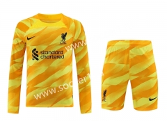 2023-2024 Liverpool Goalkeeper Yellow LS Thailand Soccer Uniform-418