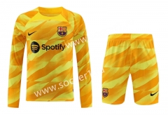 2023-2024 Barcelona Yellow LS Thailand Soccer Uniform AAA-418