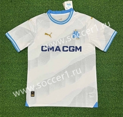(S-4XL）2023-2024 Olympique de Marseille Home White Thailand Sccer Jersey AAA-403