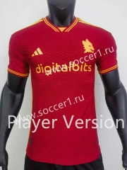 (With Sponsor Logo) Player Version 2023-2024 Roma Home Red Thailand Soccer Jersey AAA-4506