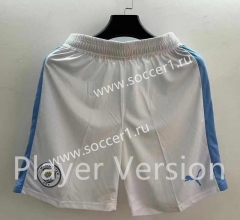 Player Version 2023-2024 Manchester City White Thailand Soccer Shorts-6886