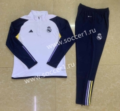 2023-2024 Real Madrid White Thailand Soccer Tracksuit-411